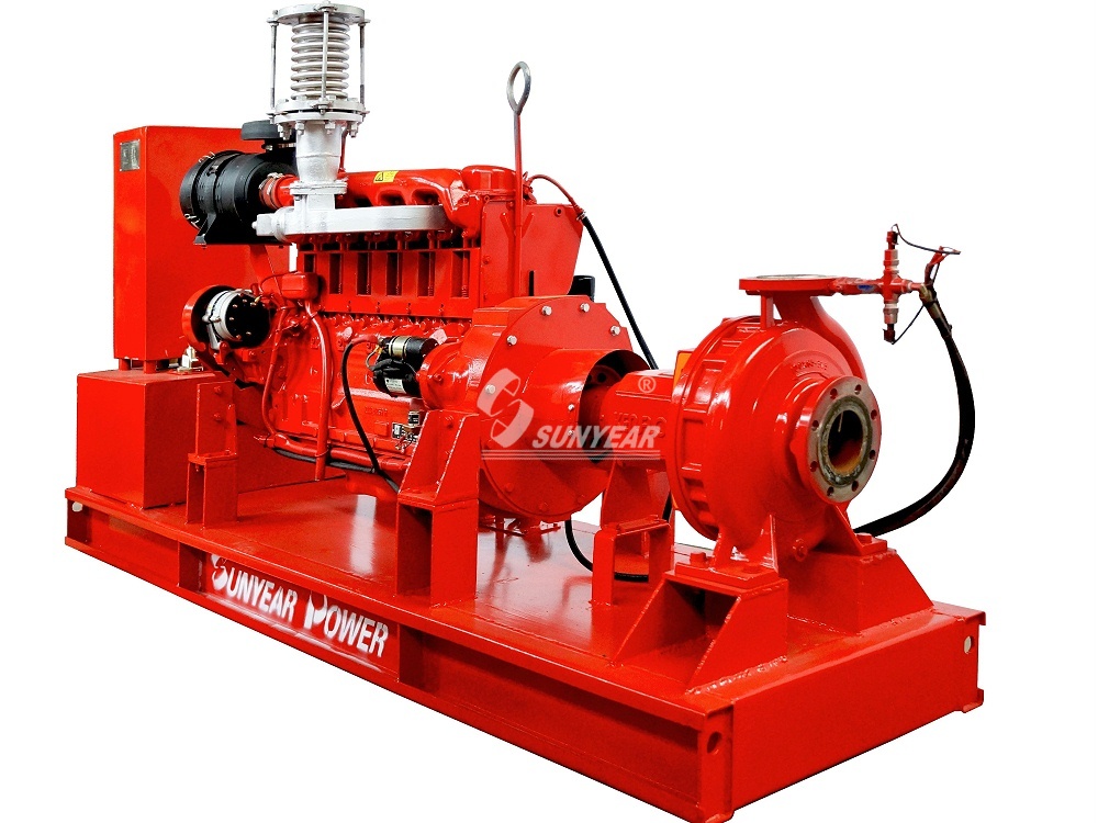 柴油机消防泵组—单级单吸离心泵(端吸泵) 端吸离心柴油机消防泵